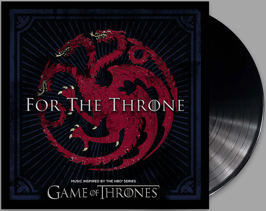 Capa de uma das edições especiais do álbum "For The Throne" de Game Of Thrones.