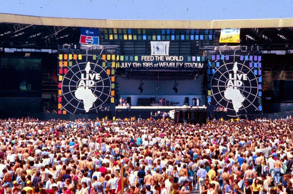 Live Aid, festival que deu origem ao dia do rock