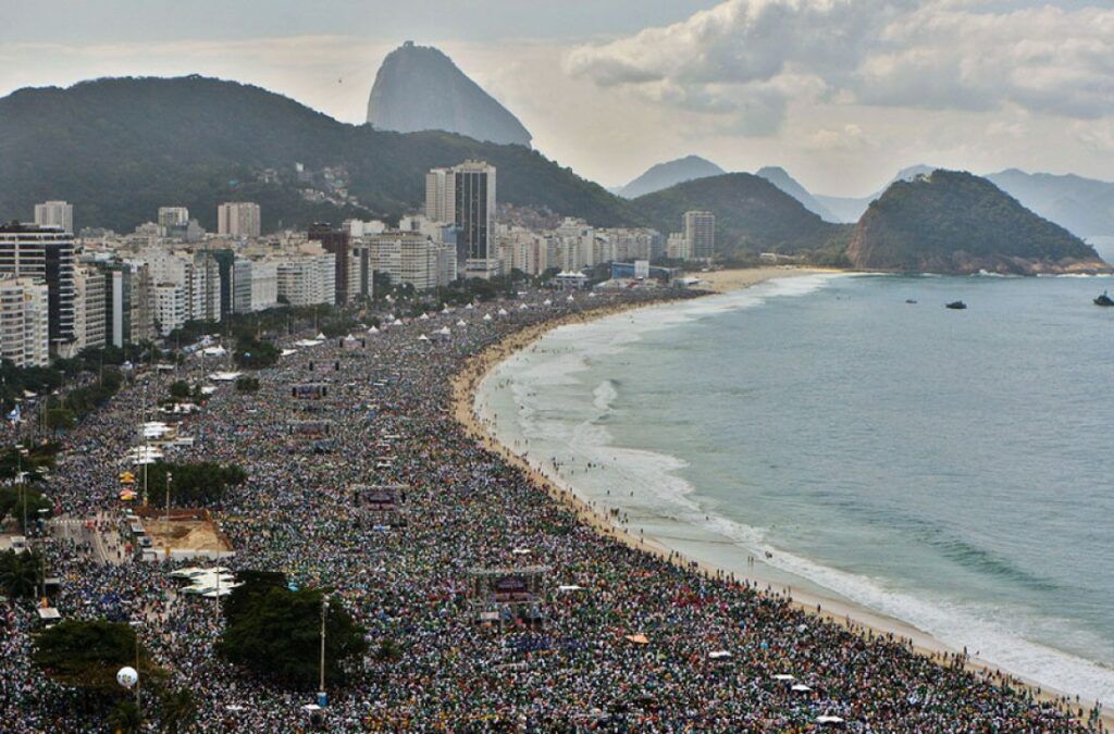 Show do Rod Stewart em Copacabana no ano de 1994