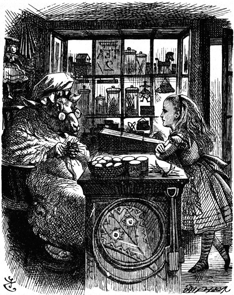 Ilustração do livro Alice No País Das Maravilhas, feita por John Tenniel.