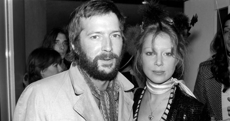 Eric Clapton e a ex-esposa Pattie Boyd