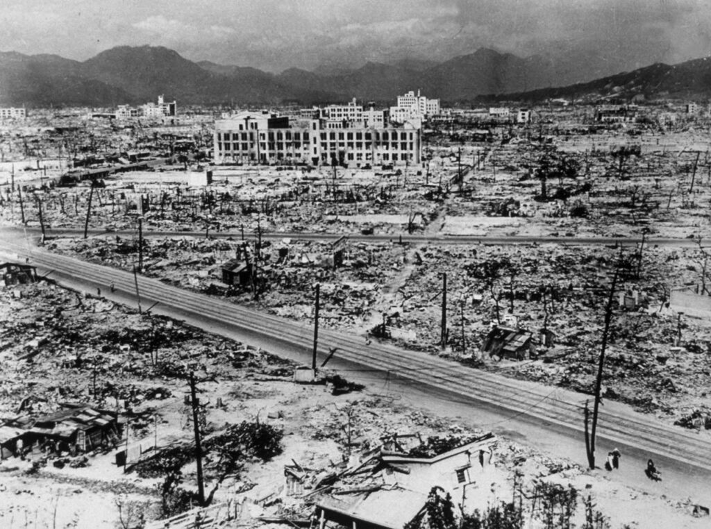 Hiroshima após o ataque atômico