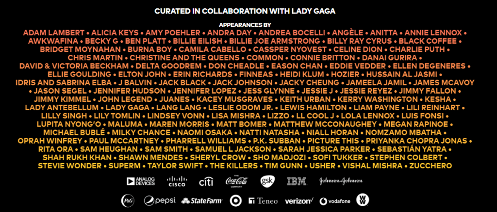 line-up one world together at home