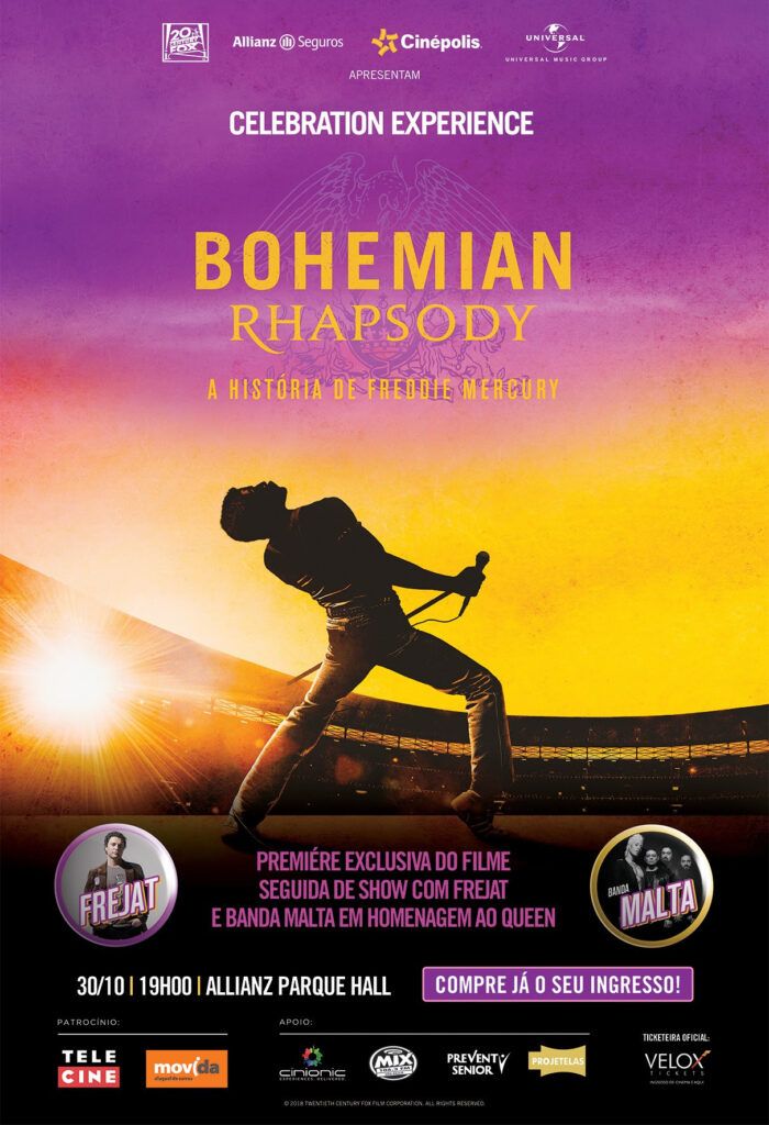 capa do filme Bohemian Rhapsody 