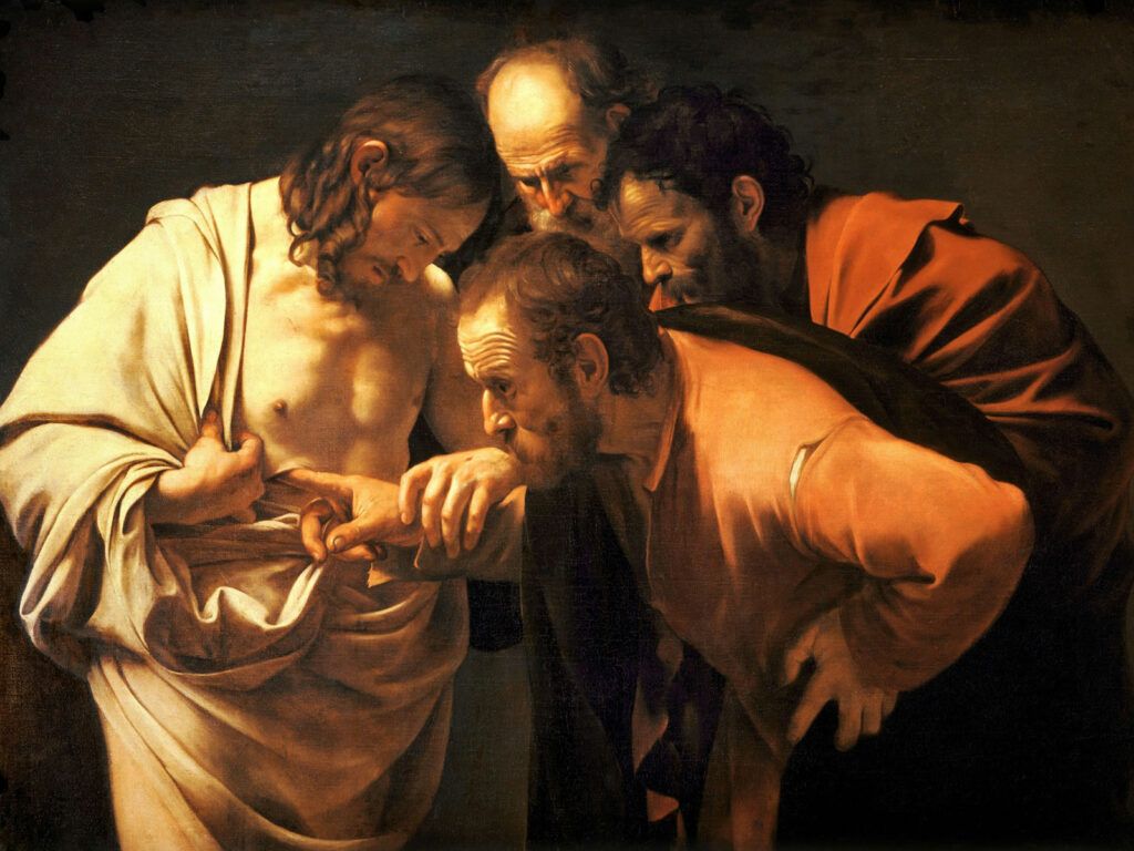 A dúvida de Tomé, pintura de Caravaggio