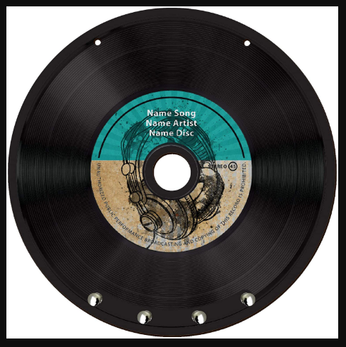 Porta-chaves de disco de vinil