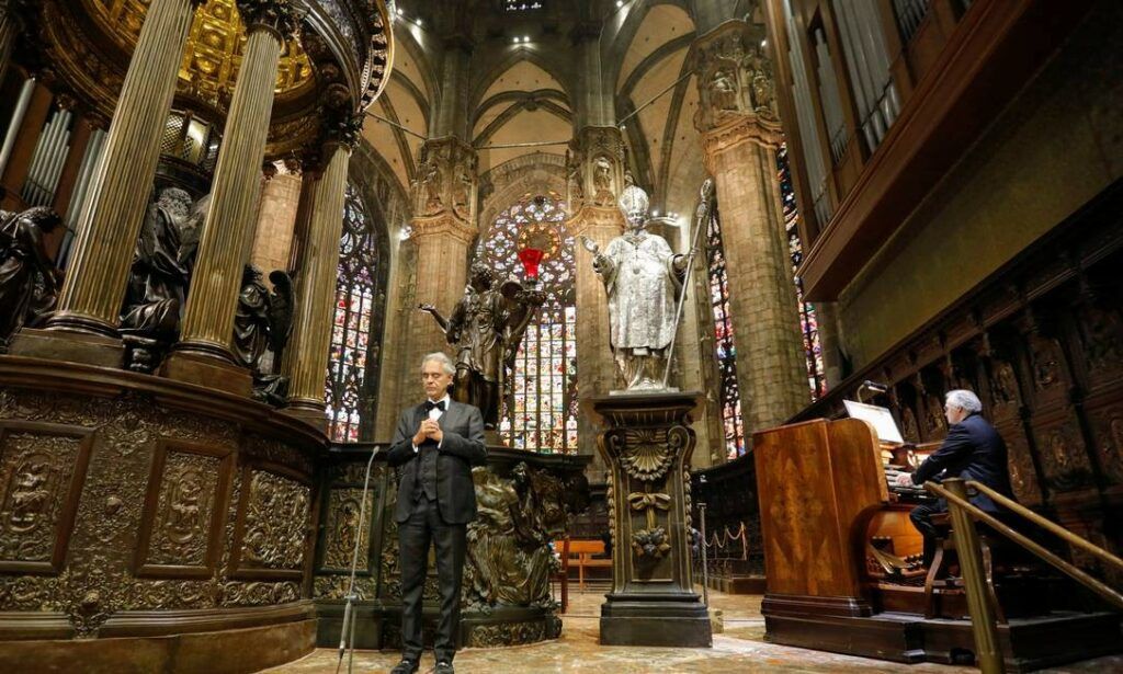 Andrea Bocelli na Catedral de Milão