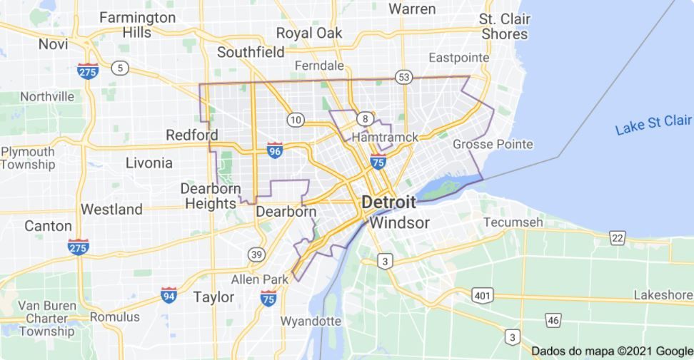 Mapa de Detroit