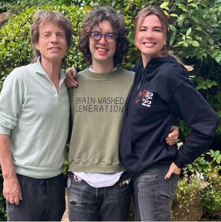 Mick Jagger, Lucas Jagger e Luciana Gimenez