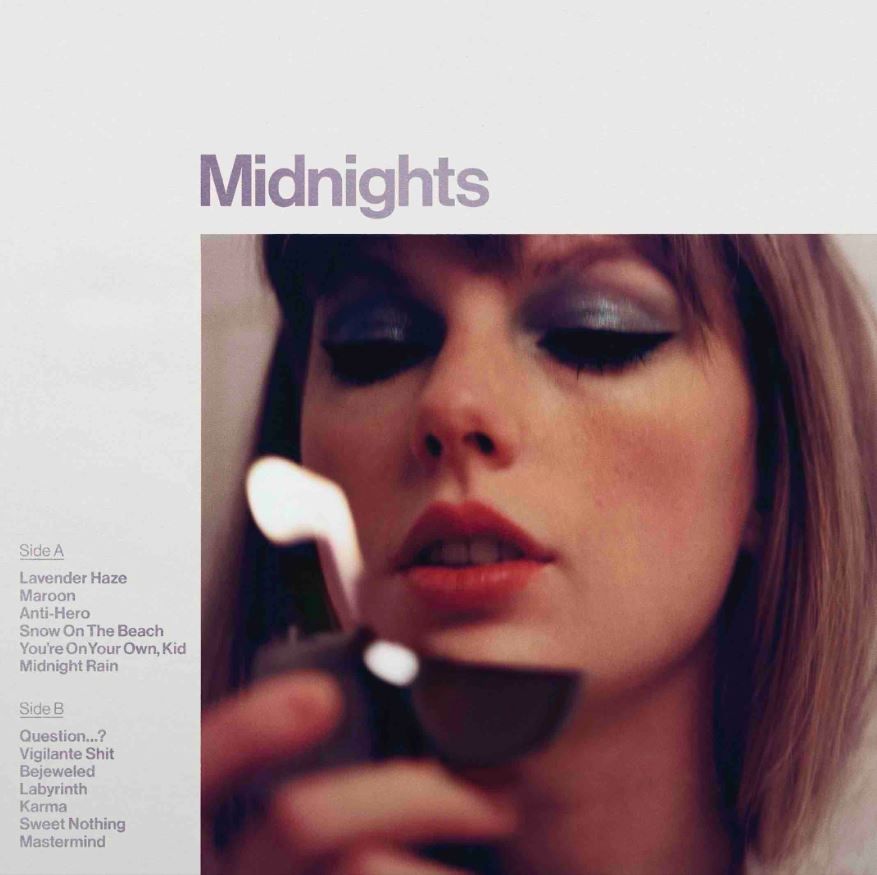 Capa do álbum Midnights, da Taylor Swift