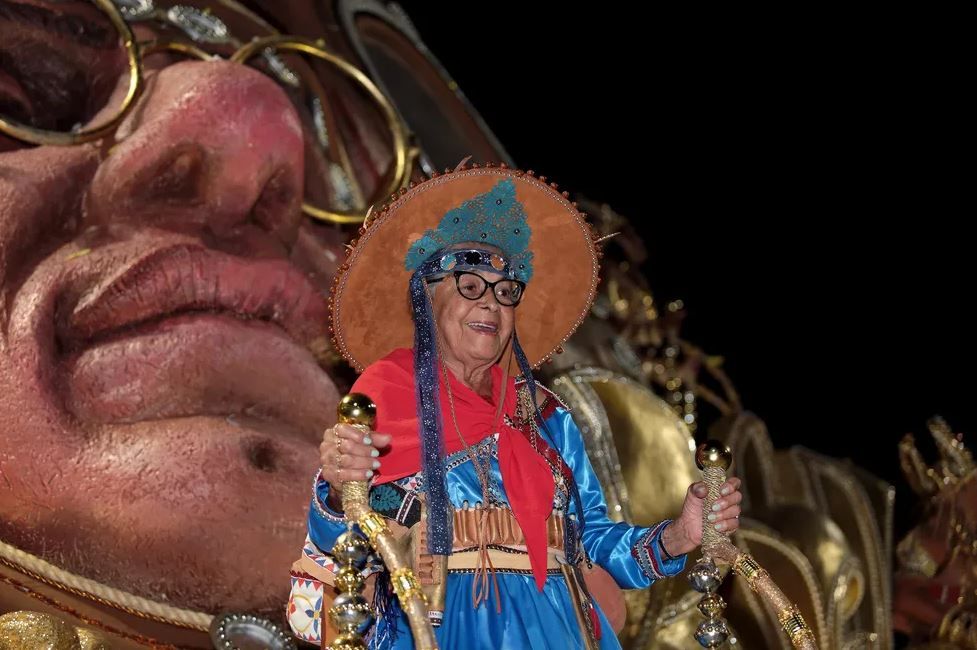 Expedita Ferreira em desfile pela Imperatriz Leopoldinense, campeã do Carnaval do Rio em 2023