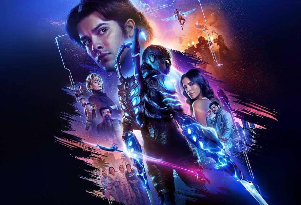 En la imagen, se ve el poster de Blue Beetle