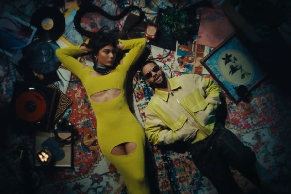 En la imagen, se ve desde arriba a Mora y RaiNao acostados