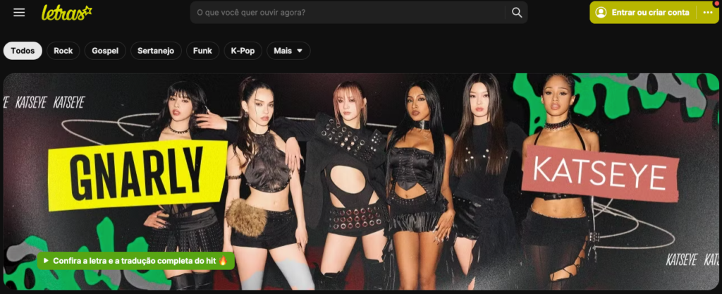 como enviar letras e traduções