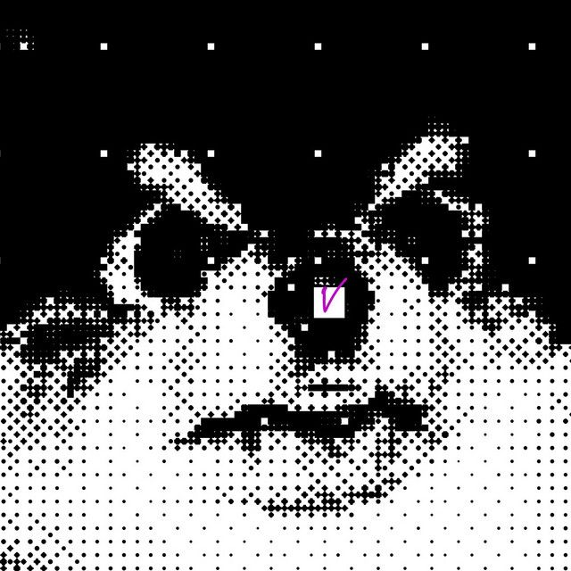 En la imagen, se ve la cara de un perro rabioso en blanco y negro