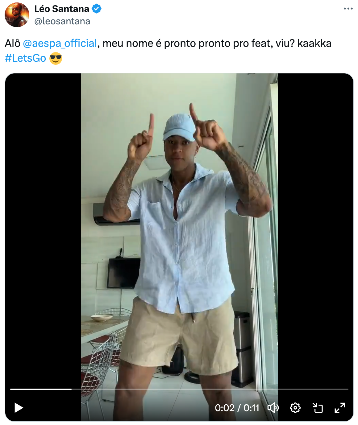 Léo Santana aespa parceria