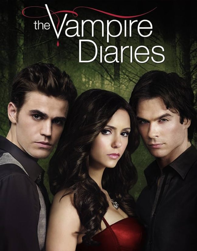 Elena Gilbert, Stefan e Damon Salvatore, personagens de Diários de Um Vampiro