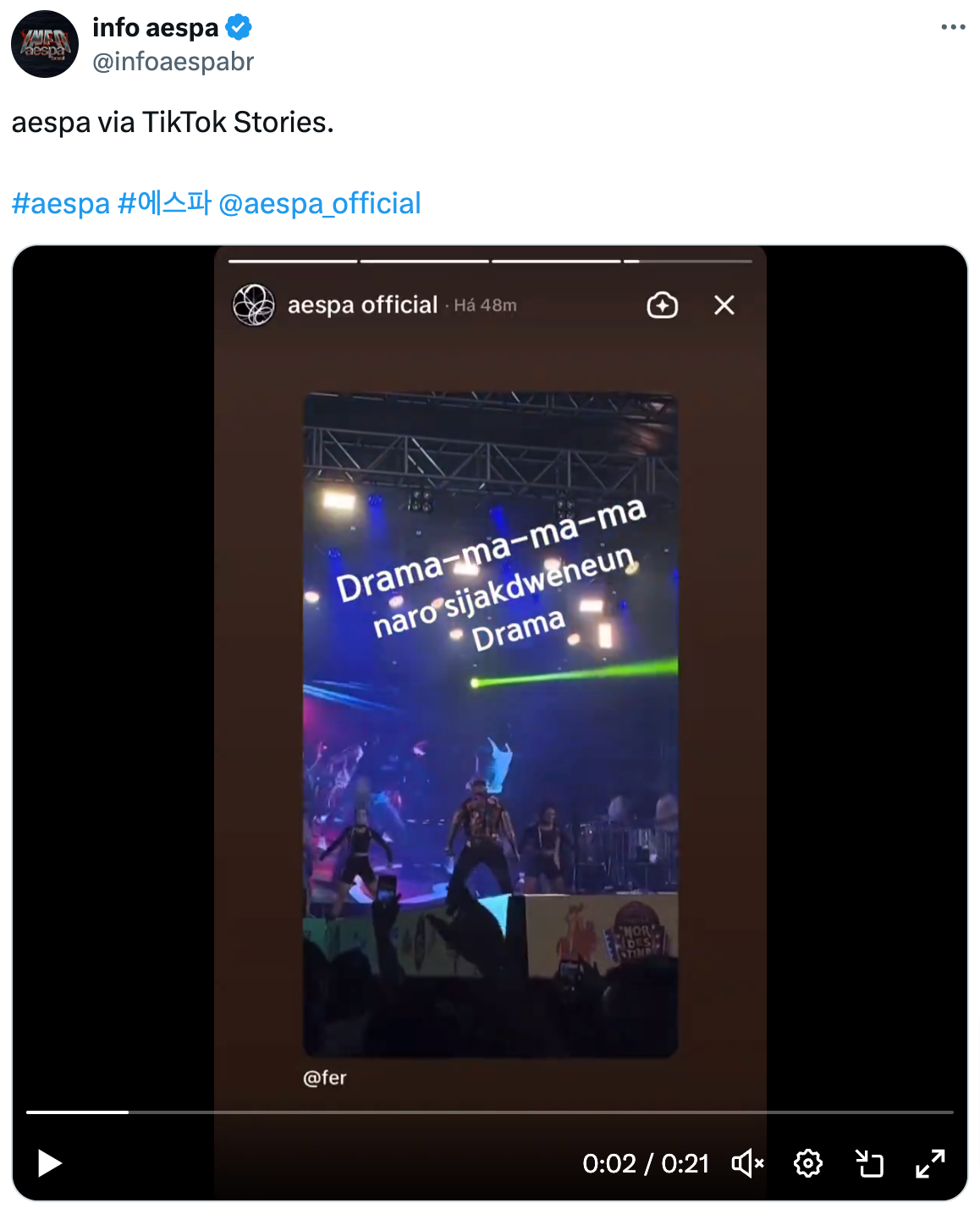 Léo Santana aespa tiktok