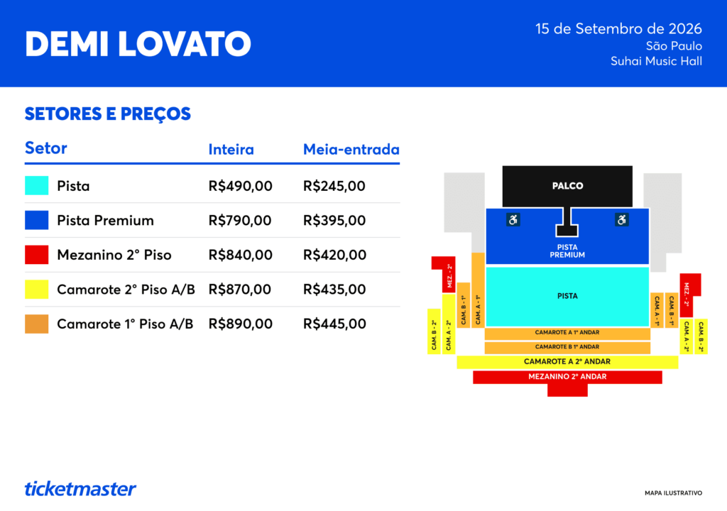 Demi Lovato Brasil - mapa