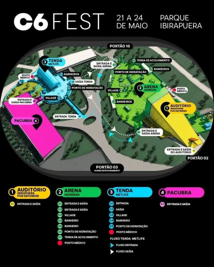 Mapa do C6 Fest
