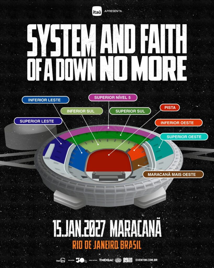 Palco do show do System of a Down e do Faith No More