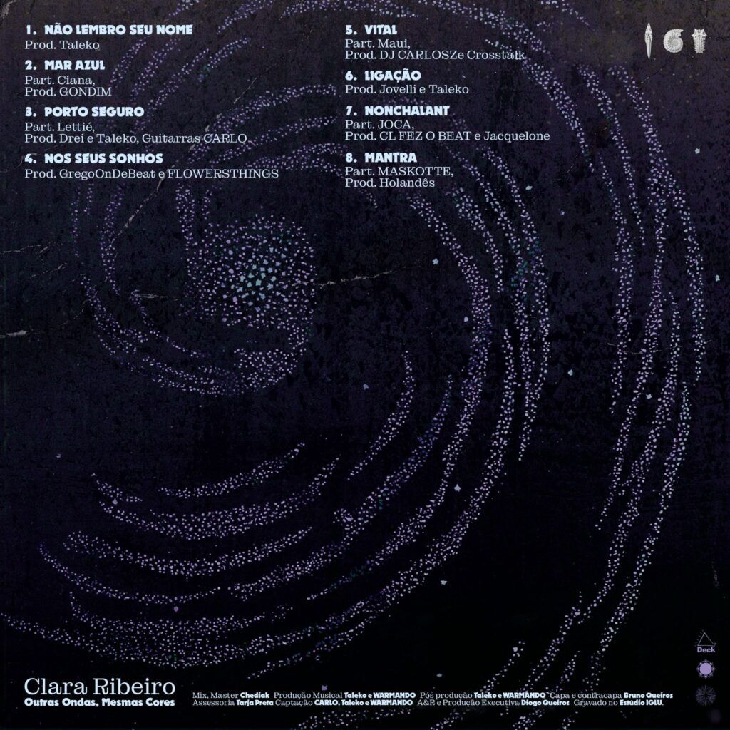 Capa de trás do EP de Clara Ribeiro