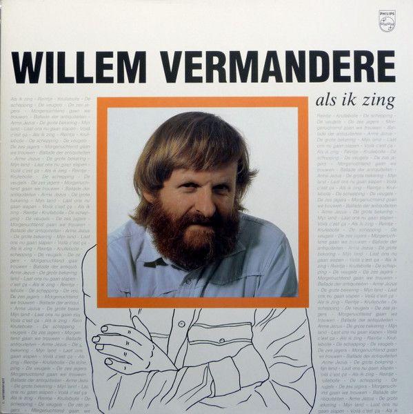 Portada de Álbum "Als Ik Zing", de Willem Vermandere