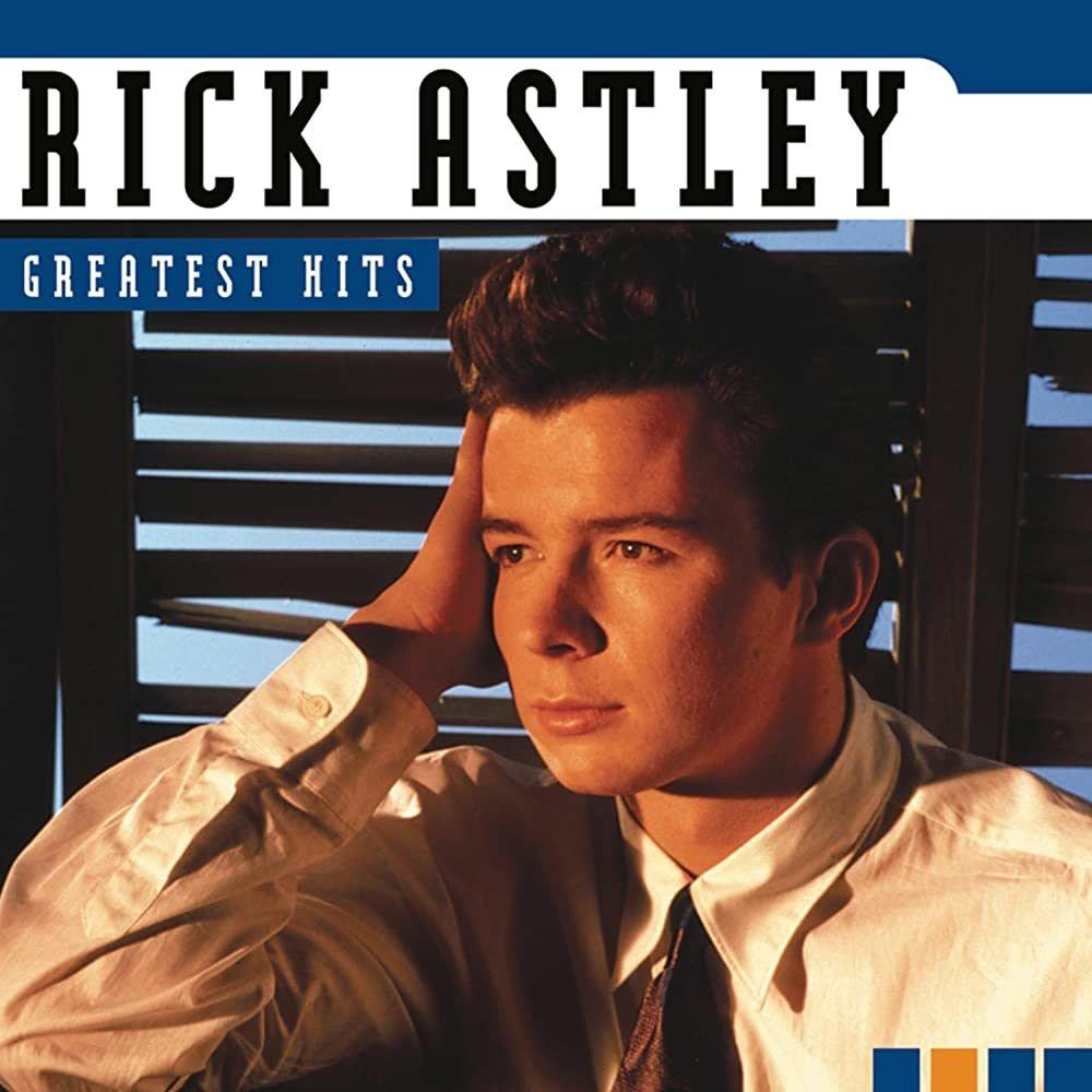 Capa do álbum "The Greatest Hits ", de Rick Astley