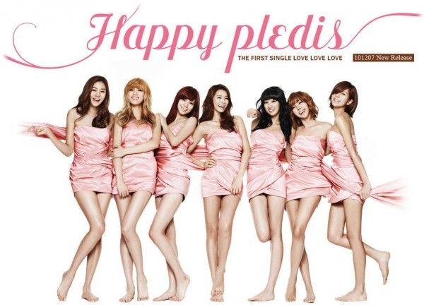 Portada del álbum "Happy Pledis", de After School