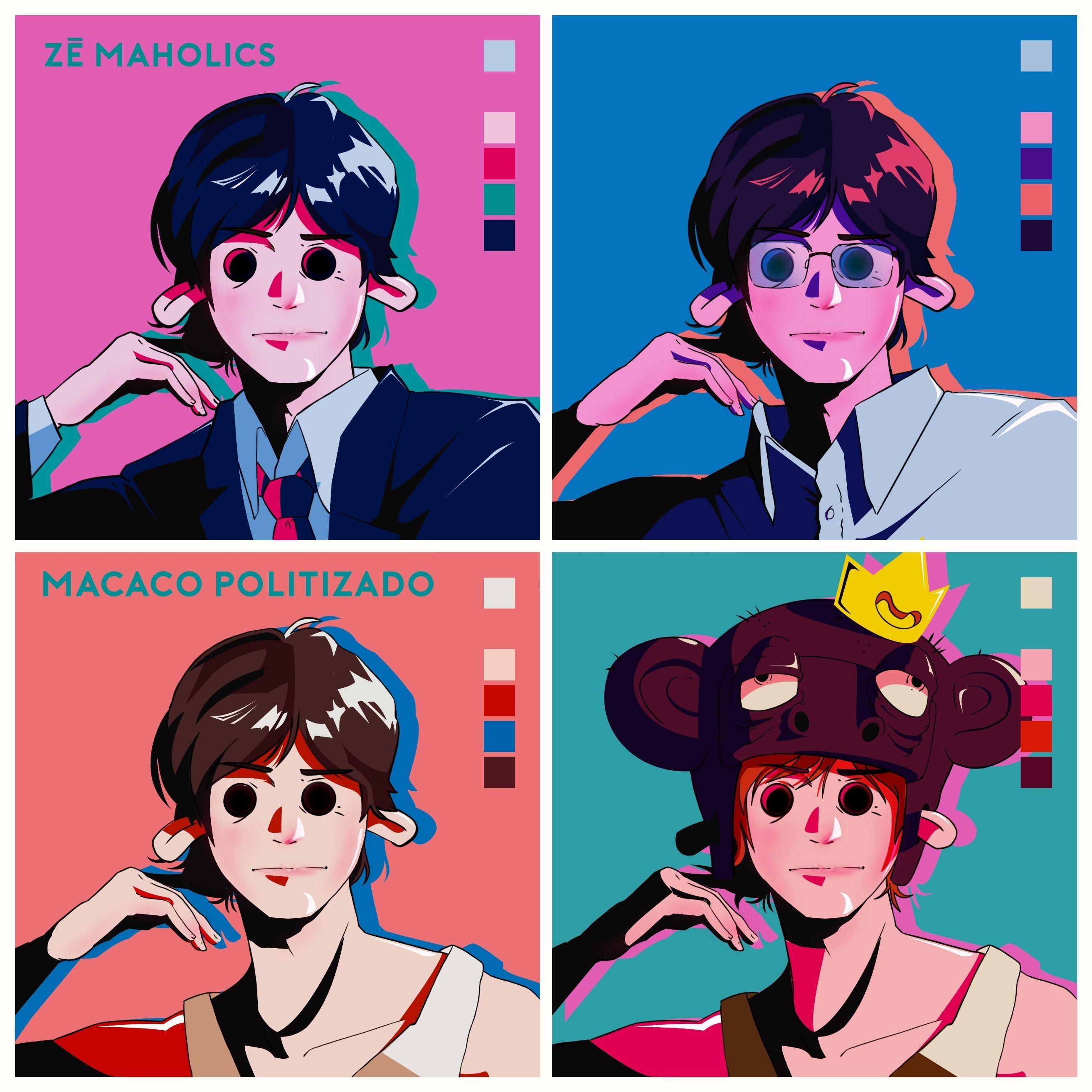 Portada de Sencillo/EP "Macaco Politizado - EP", de Zé Maholics