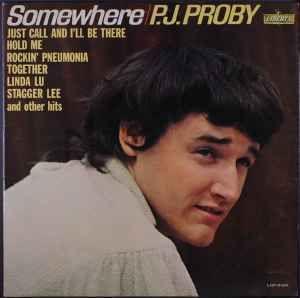 Portada del álbum "Somewhere", de P.J. Proby