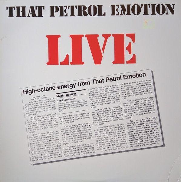 Portada de Álbum "Live", de That Petrol Emotion