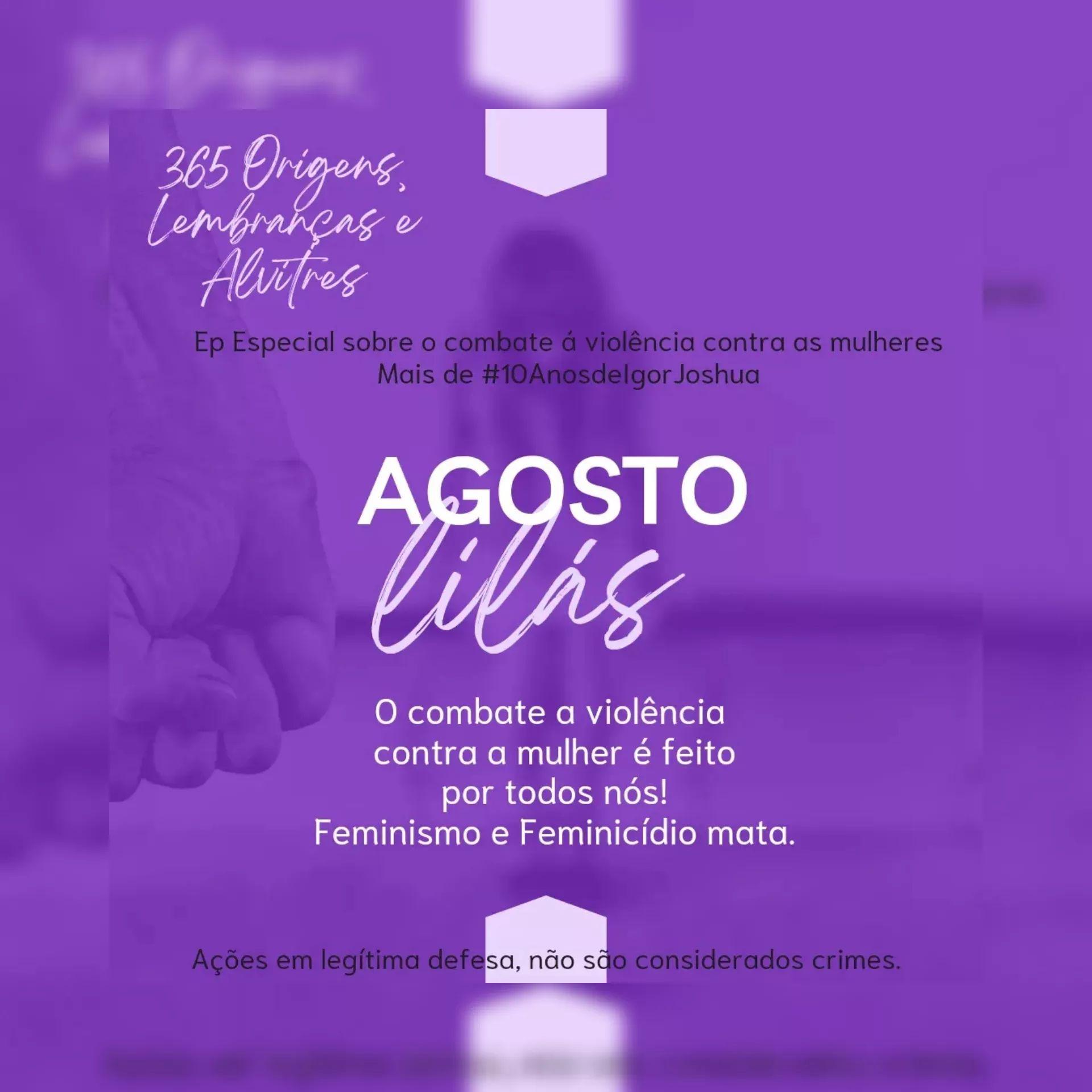 Portada de Álbum "Agosto Lilás - Origens, Lembranças, Alvitres II", de Igor Joshua