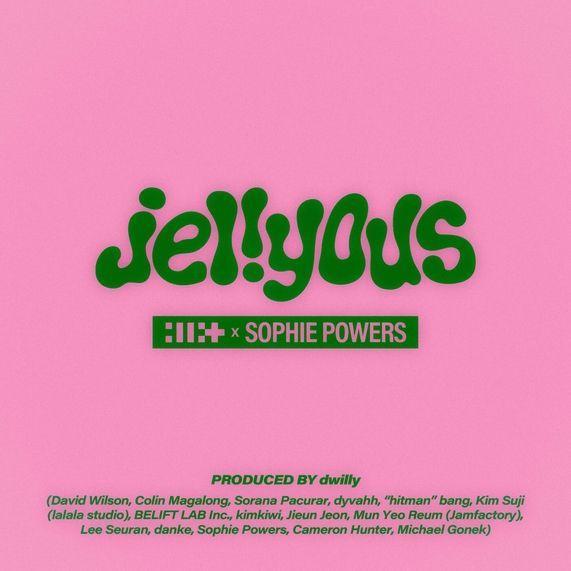 Capa do Single/EP "jellyous (feat. Sophie Powers)", de ILLIT