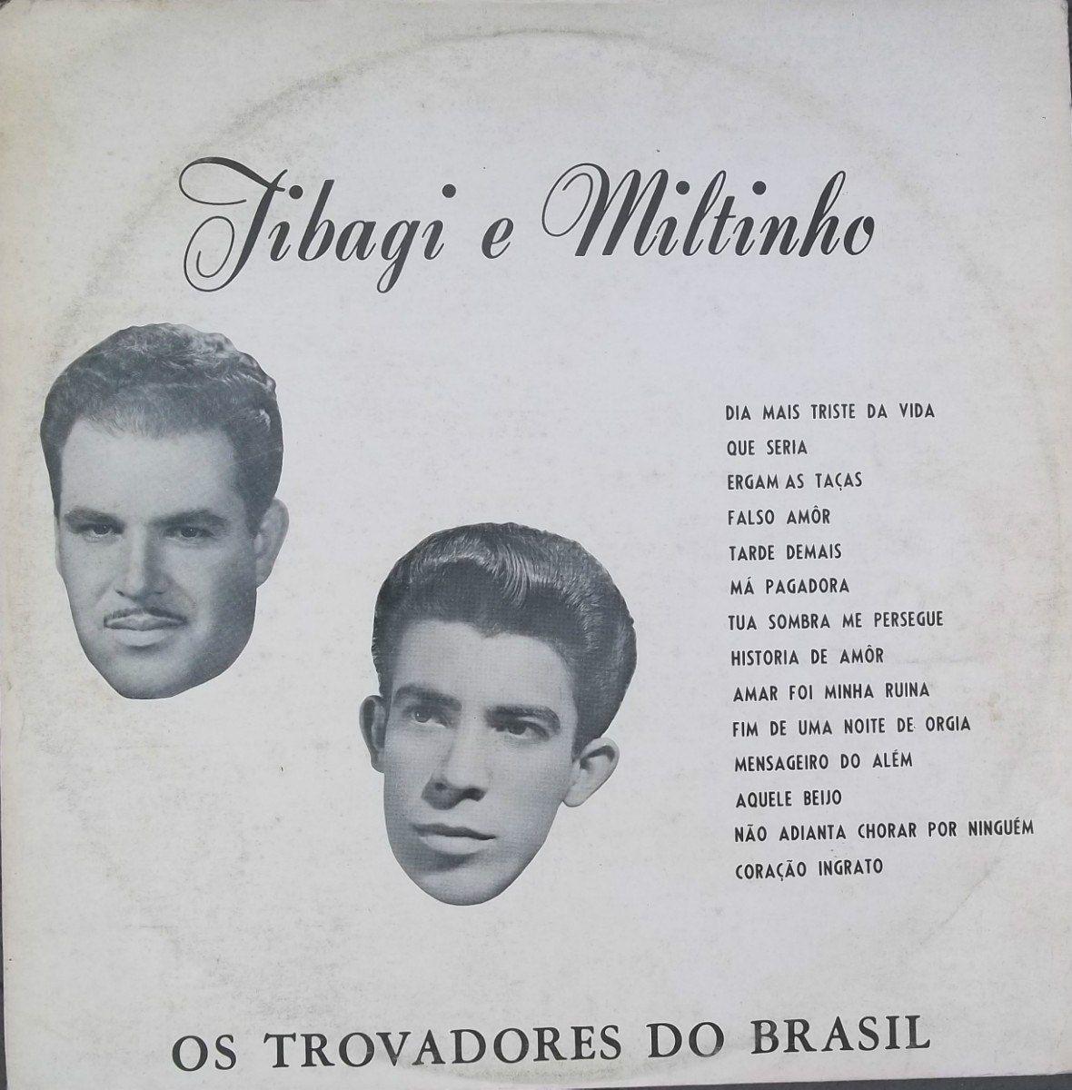 Portada de Álbum "Os Trovadores do Brasil", de Tibagi e Miltinho