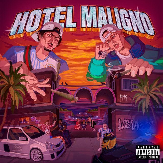 Portada de Álbum "HOTEL MALIGNO", de Los Diozes