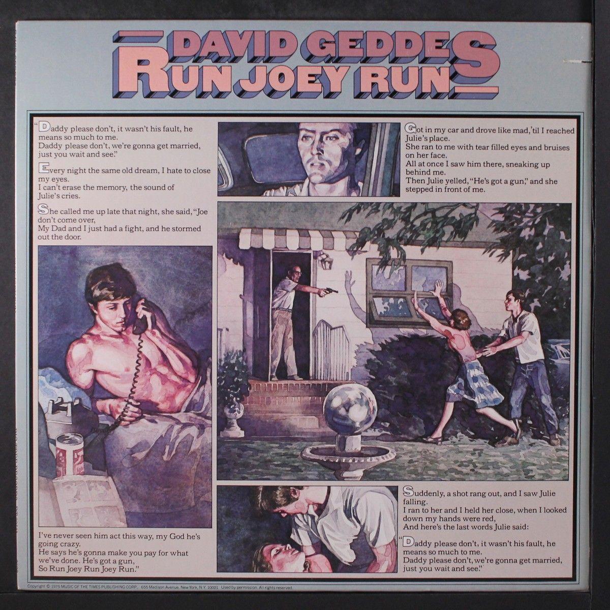 Portada de Álbum "Run Joey Run", de David Geddes