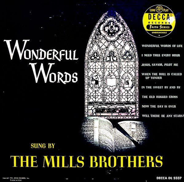 Cover for Album " Wonderful Words" by The Mills Brothers