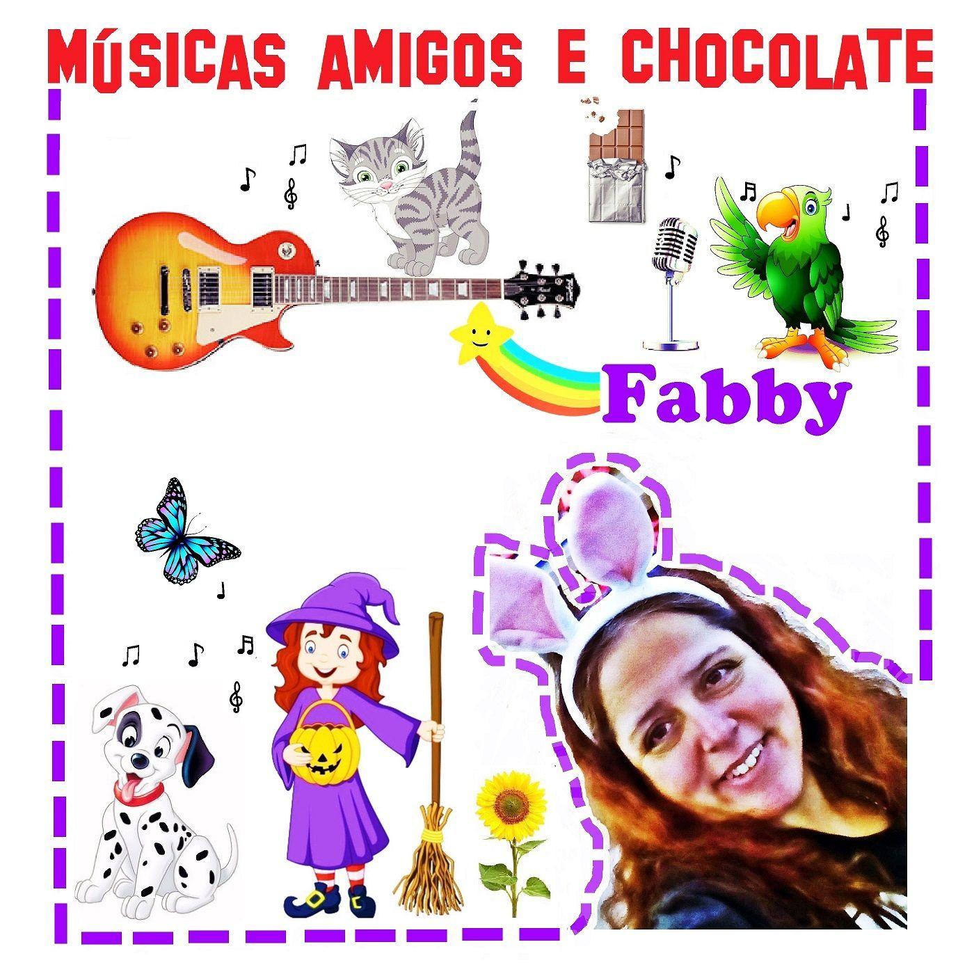 Capa do álbum "Músicas, Amigos e Chocolate", de Fabby