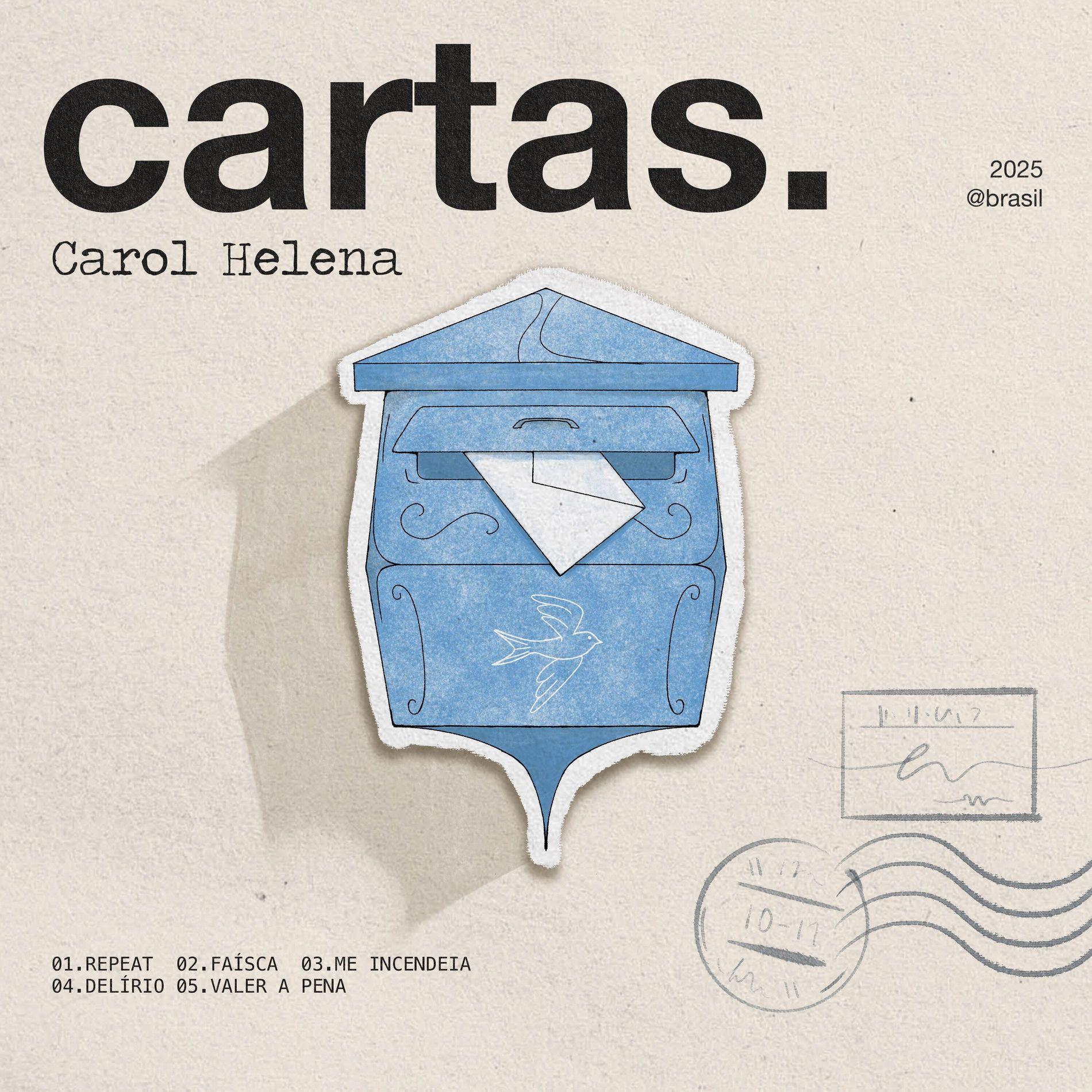 Capa do álbum "Cartas", de Carol Helena