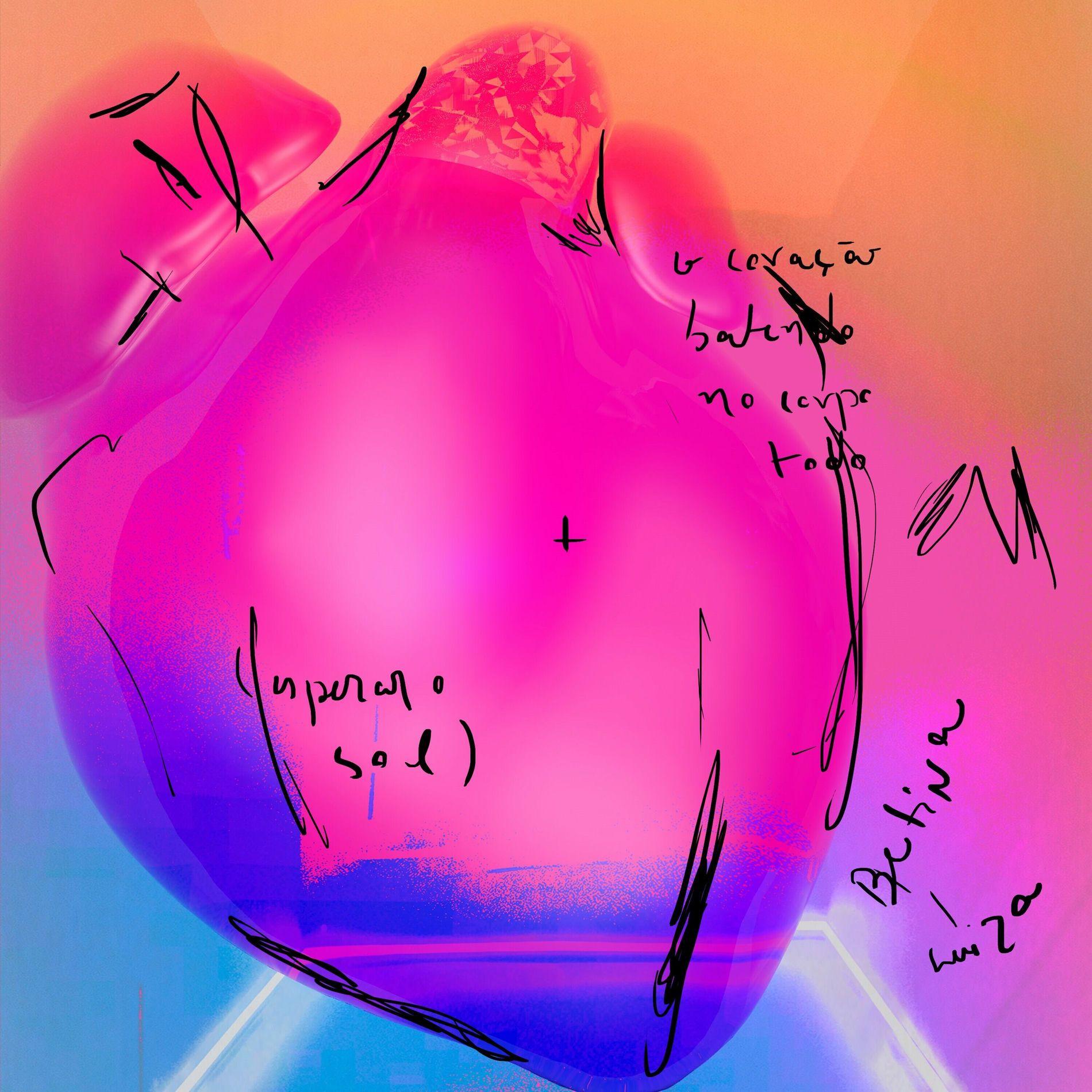 Capa do Single/EP "O Coração Batendo no Corpo Todo (Esperar o Sol) (part. Betina)", de Luiza Lian