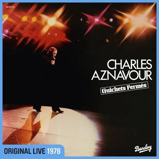 Portada del álbum "Guichets Fermés", de Charles Aznavour