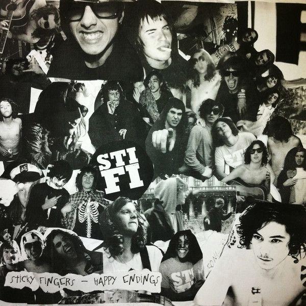 Portada de Sencillo/EP "Happy Endings", de Sticky Fingers