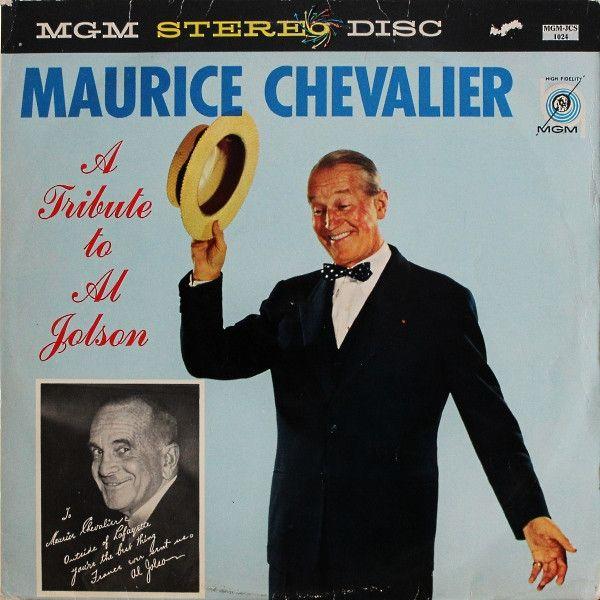 Capa do Álbum "A Tribute To Al Jolson", de Maurice Chevalier