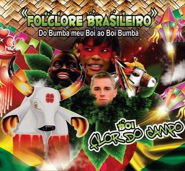 Capa do Álbum ""O Folclore Brasileiro" do Bumba Meu Boi ao Boi-Bumbá", de Boi Flor do Campo