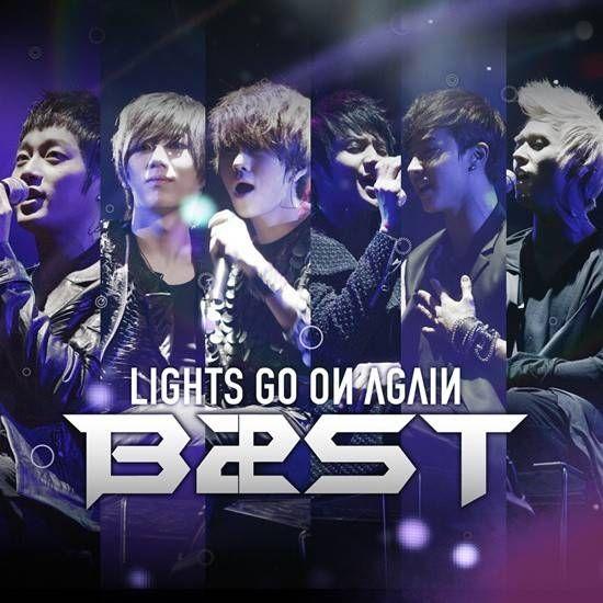 Capa do álbum " Lights Go On Again", de B2ST (BEAST)