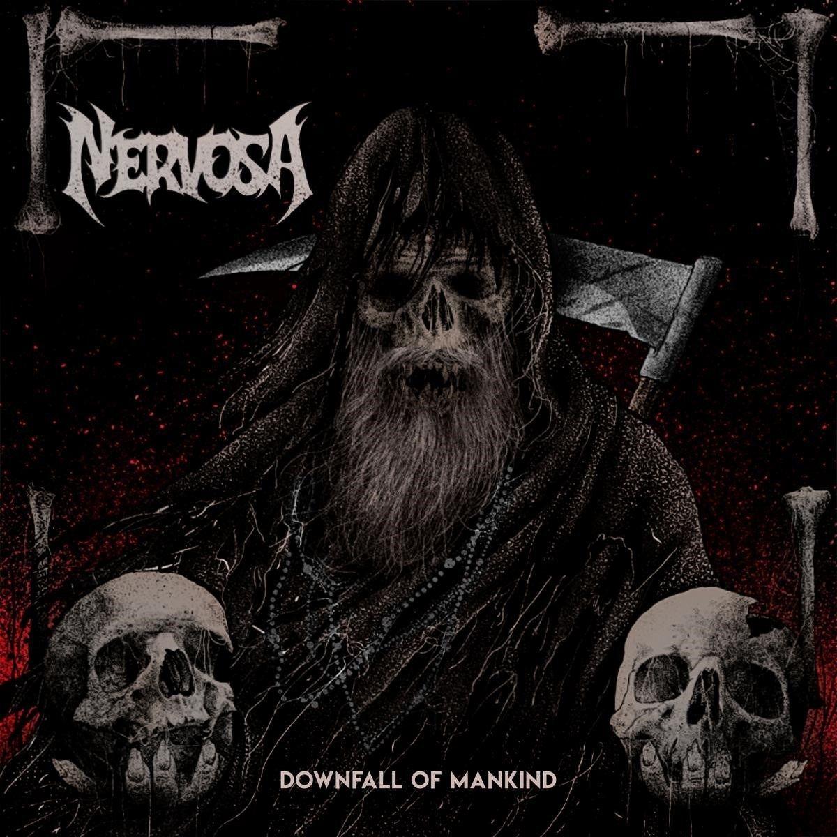 Portada de Álbum "Downfall Of Mankind", de Nervosa
