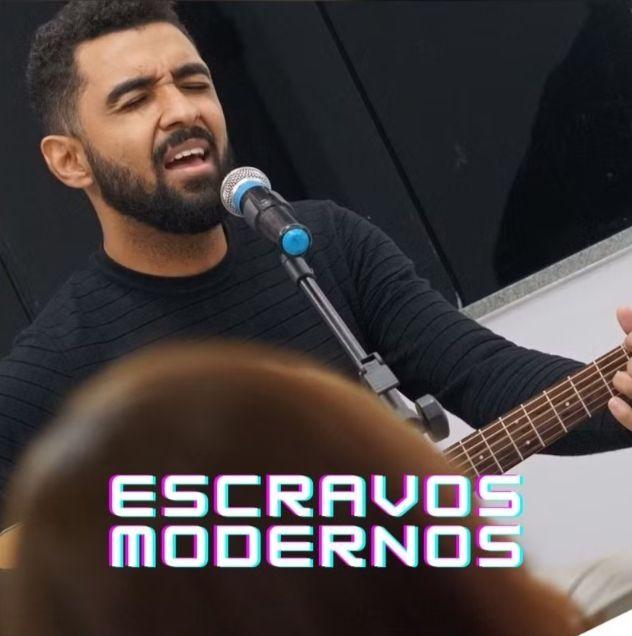 Capa do Single/EP "Escravos Modernos", de Roberto Alves