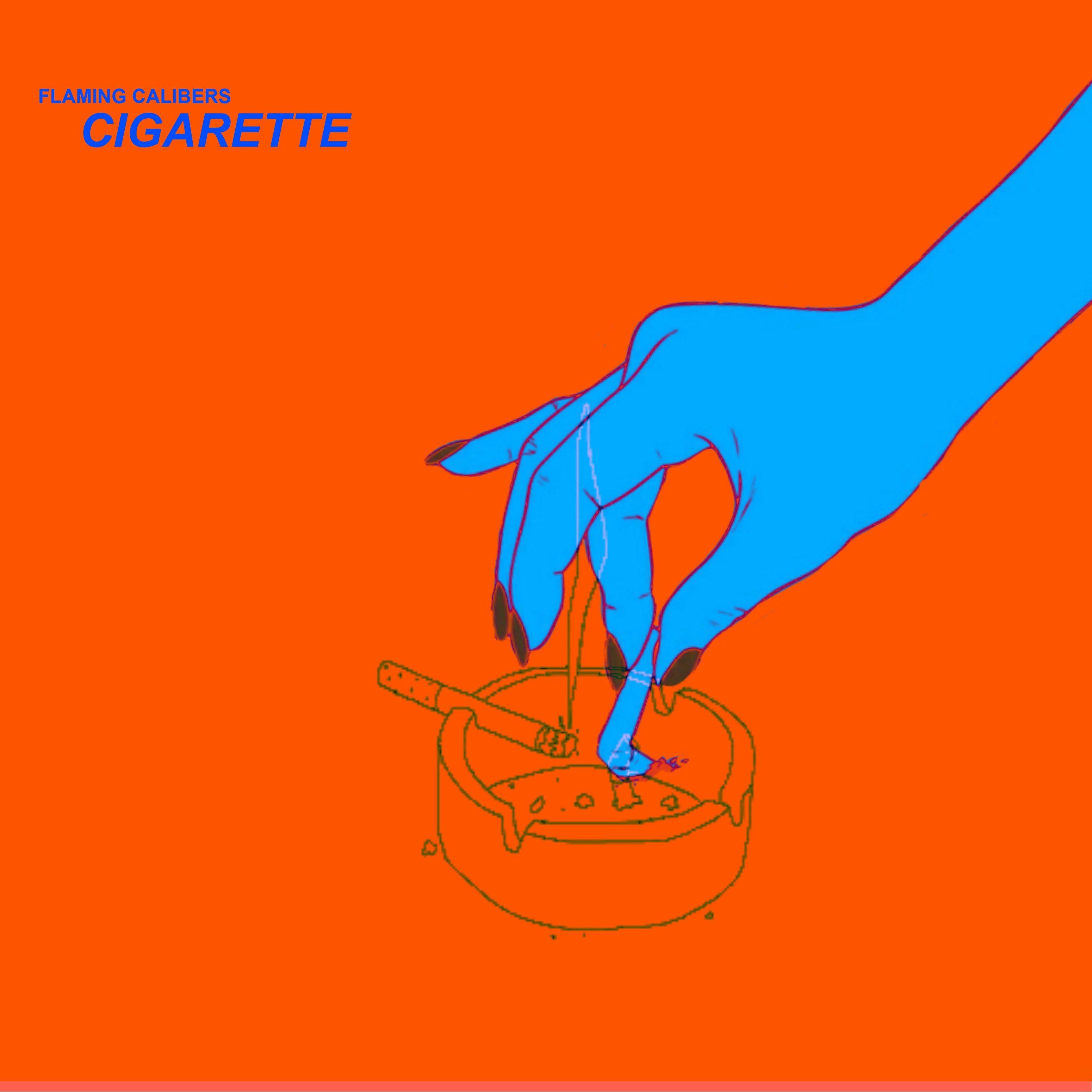 Portada de Sencillo/EP "Cigarette", de Flaming Calibers