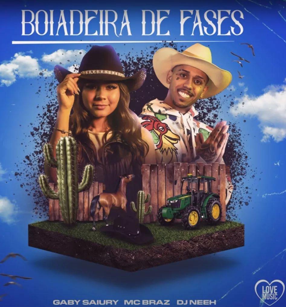 Portada de Sencillo/EP "Boiadeira de Fases (part. MC Braz)", de Gabi Saiury